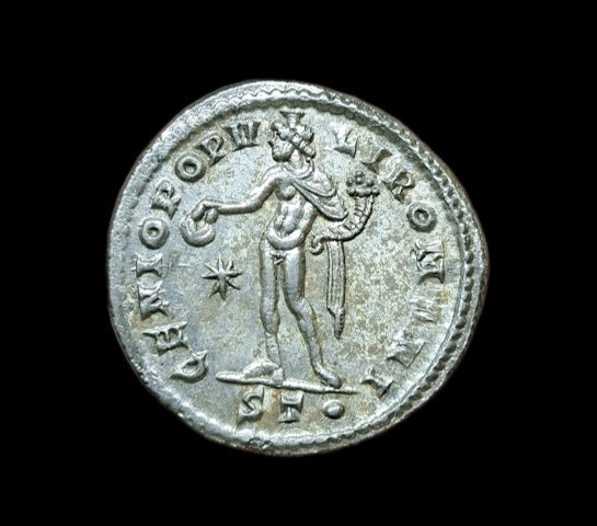 Maximien grand follis GENIO POPVLI ROMANI Superb