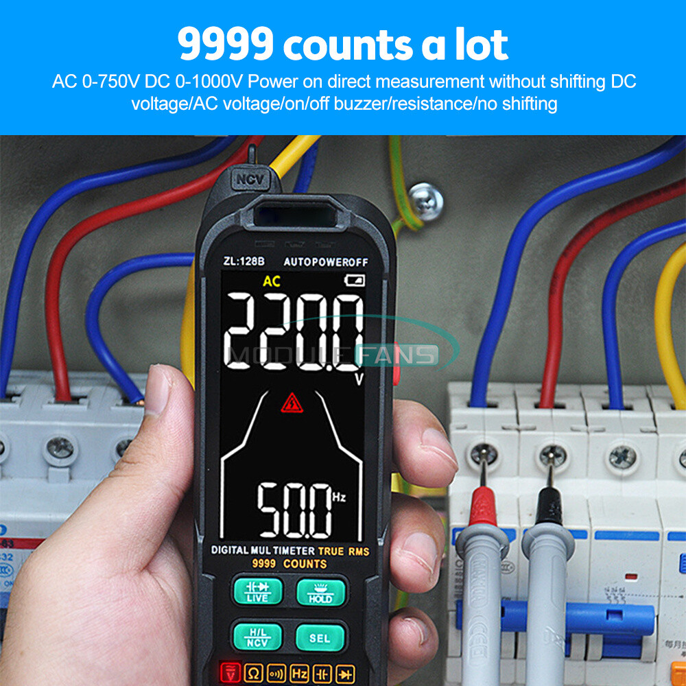 Digital Multimeter Voltage Current Capacitance Frequency Diode True RMS Tester