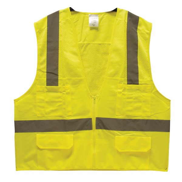 TruForce™ Surveyor's Safety Vest, X-Large, Lime, 1/Each TruForce SV2C2LXL