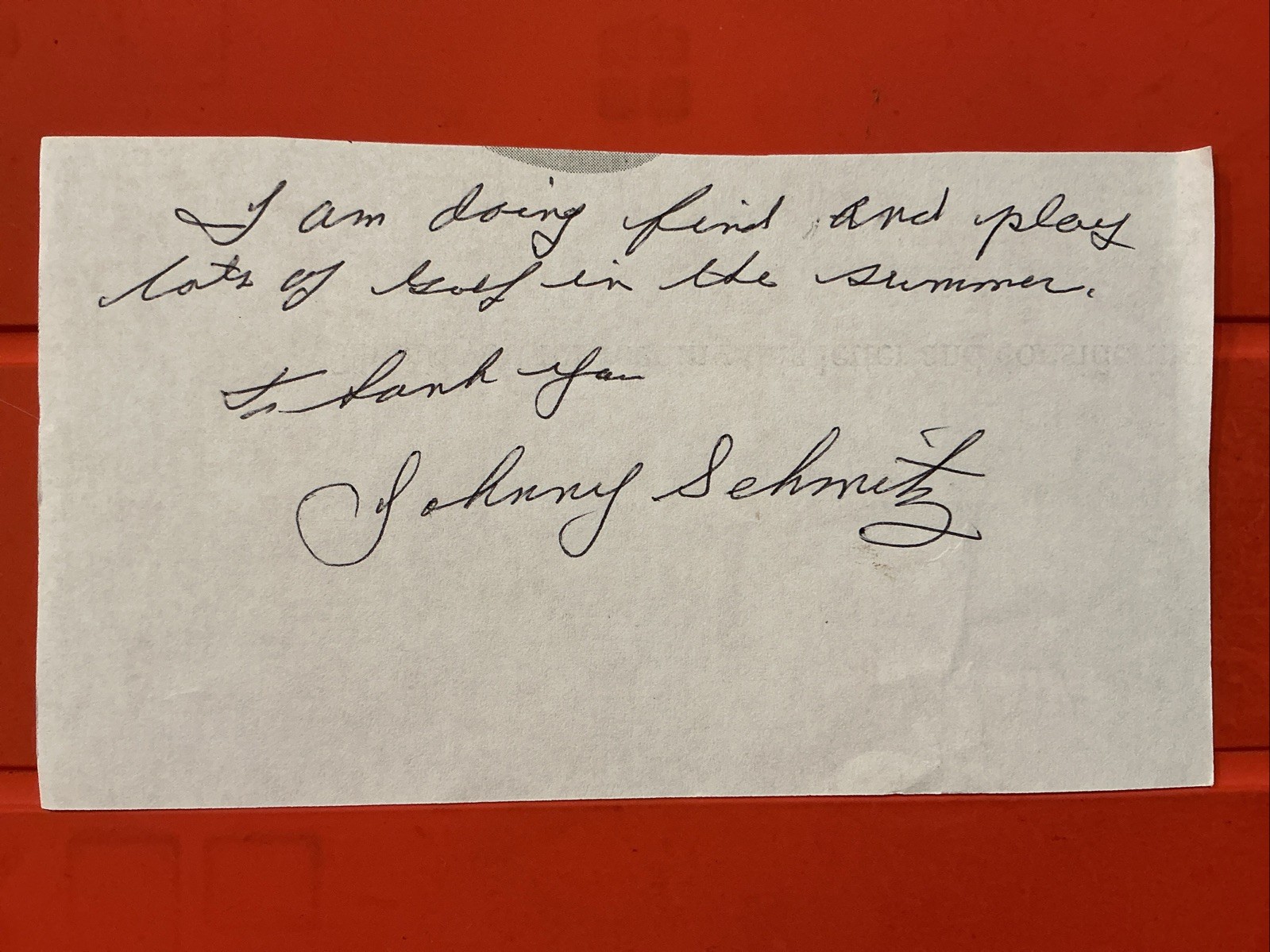 Johnny Schmitz🔥🔥MLB: 1941 Chicago Cubs 🔥🔥Autograph🧢
