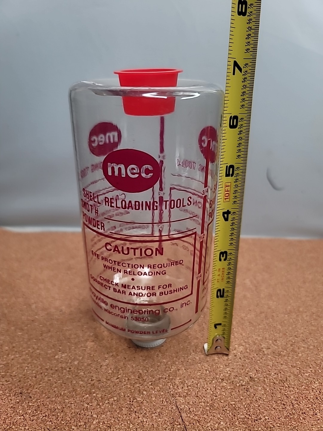 MEC 6 INCH SHOT, POWDER BOTTLE - NOS