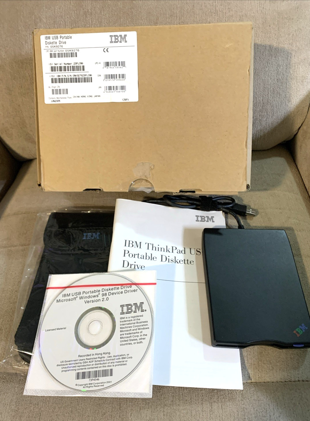 IBM ThinkPad USB Portable Diskette Drive & Accessories