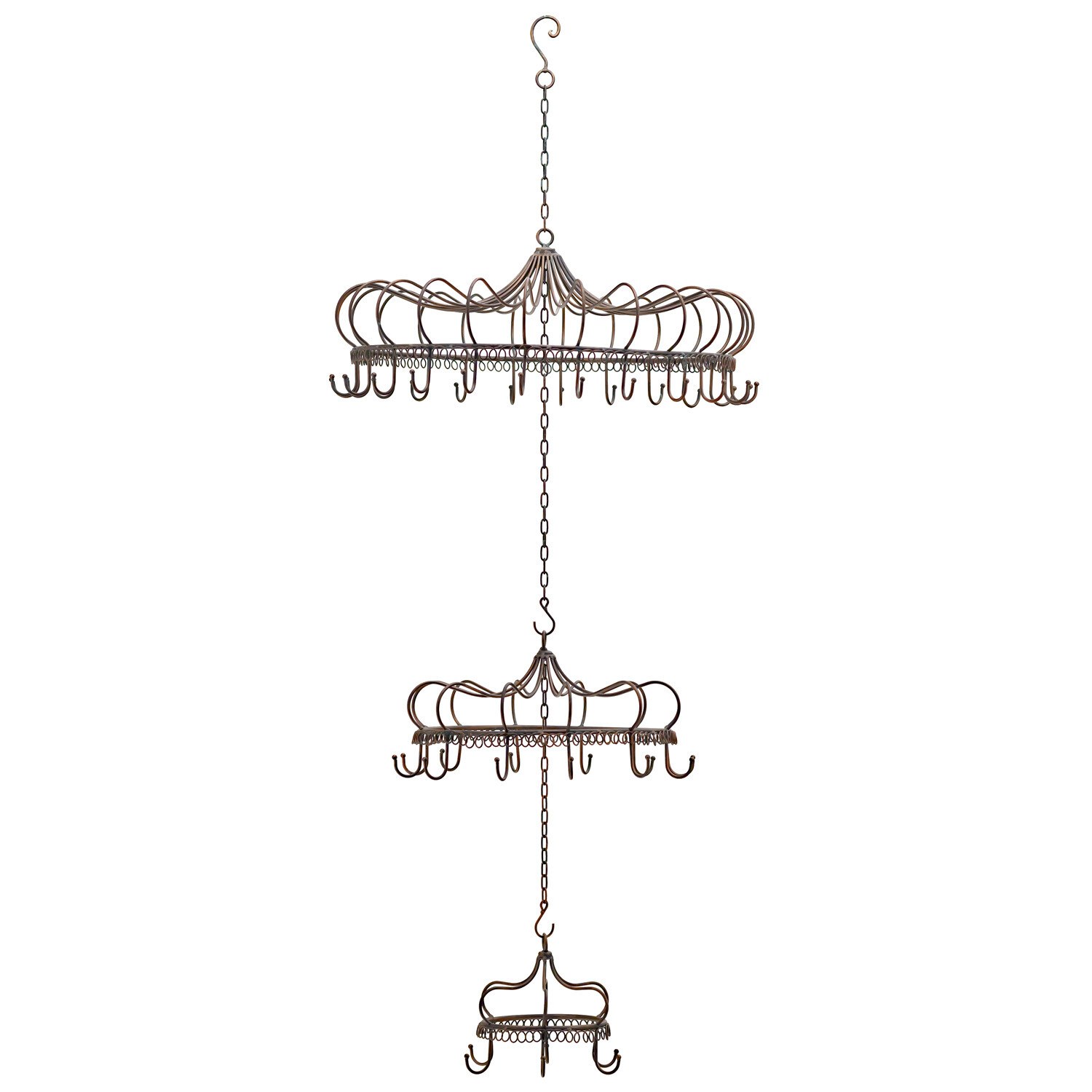Elegant Hanging Metal Chandelier Display Decoration with Hooks "London 1820"