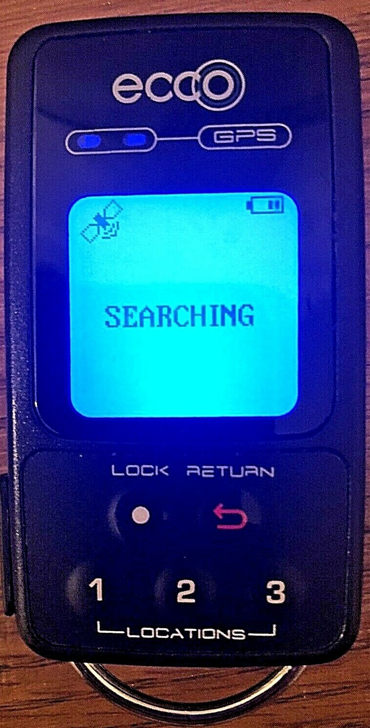 Audiovox Ecco Handheld Keychain GPS Rechargeable Open Box Tested Works Good