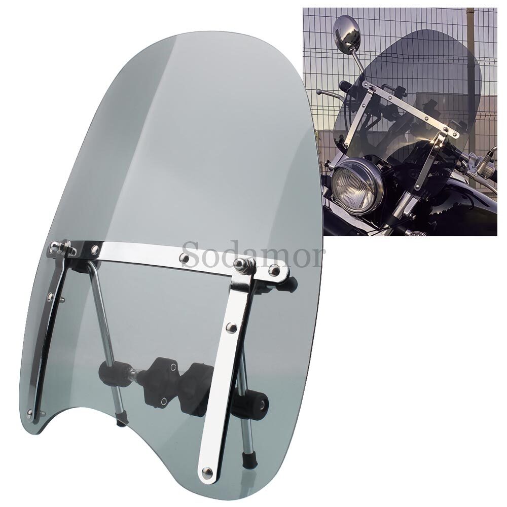 17x16" Windscreen Windshield Fit For Harley Glide Sportster XL1200 XL 883