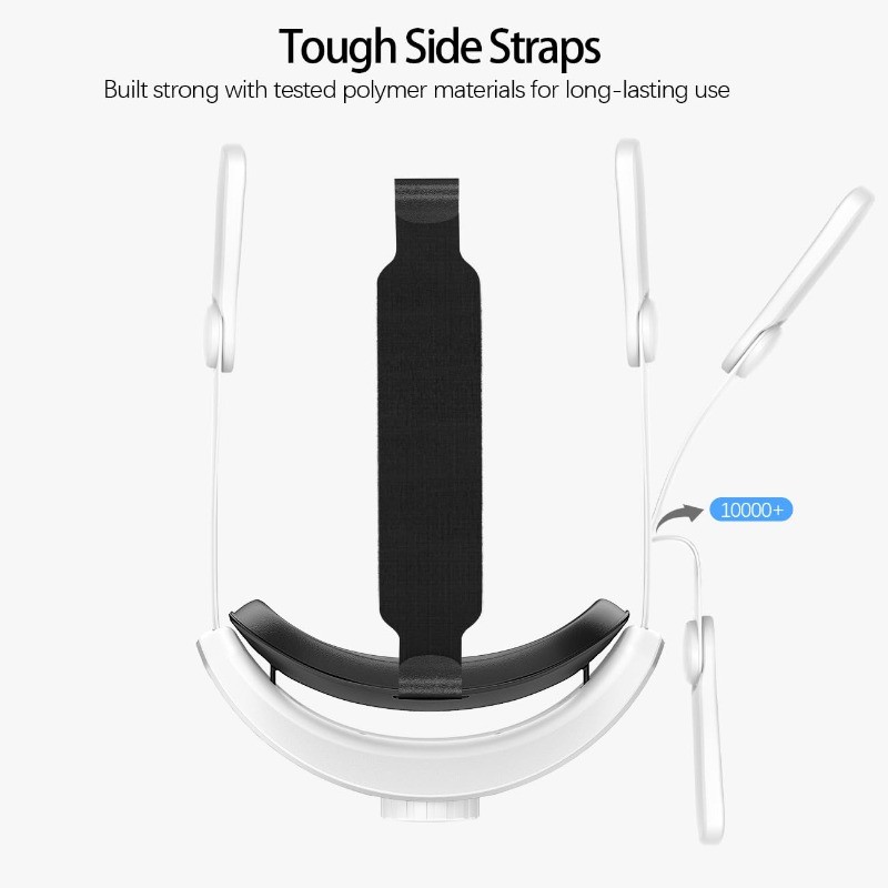 Head Strap for Meta Quest 2 VR Headset Elite Strap Adjustable Soft Cushion