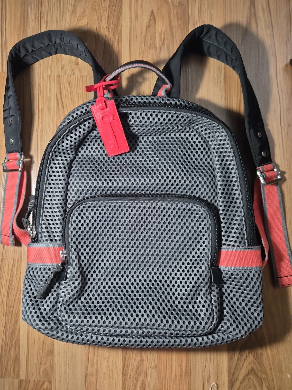 Fossil Dark Gray Mesh Encompassed Backpack NWOT