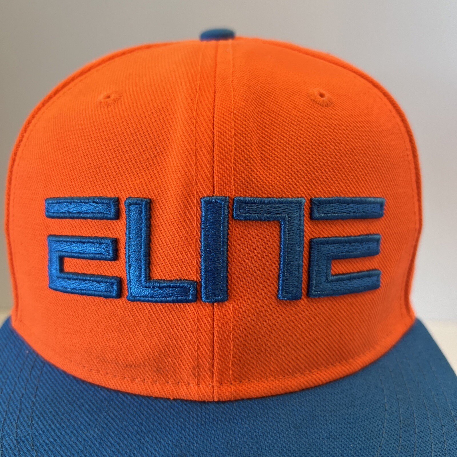 ELITE Orange w Bright Aqua Nike True Hat Cap Snapback Polyester EUC
