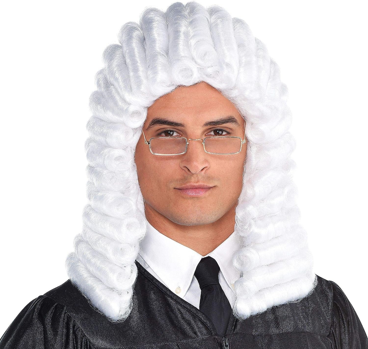 Judge Wig White Suit Yourself Fancy Dress Up Halloween Adult Costume Accessory