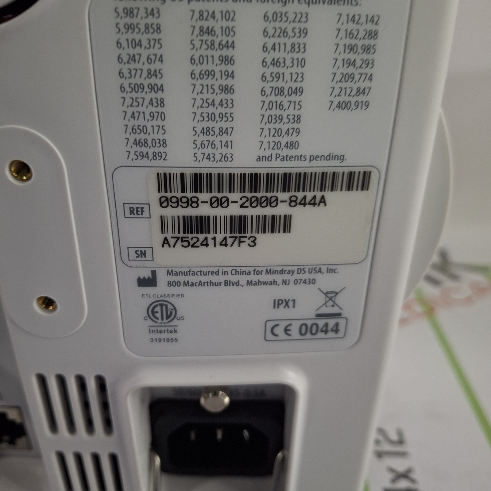 Mindray Datascope Accutorr V Vital Signs Monitor