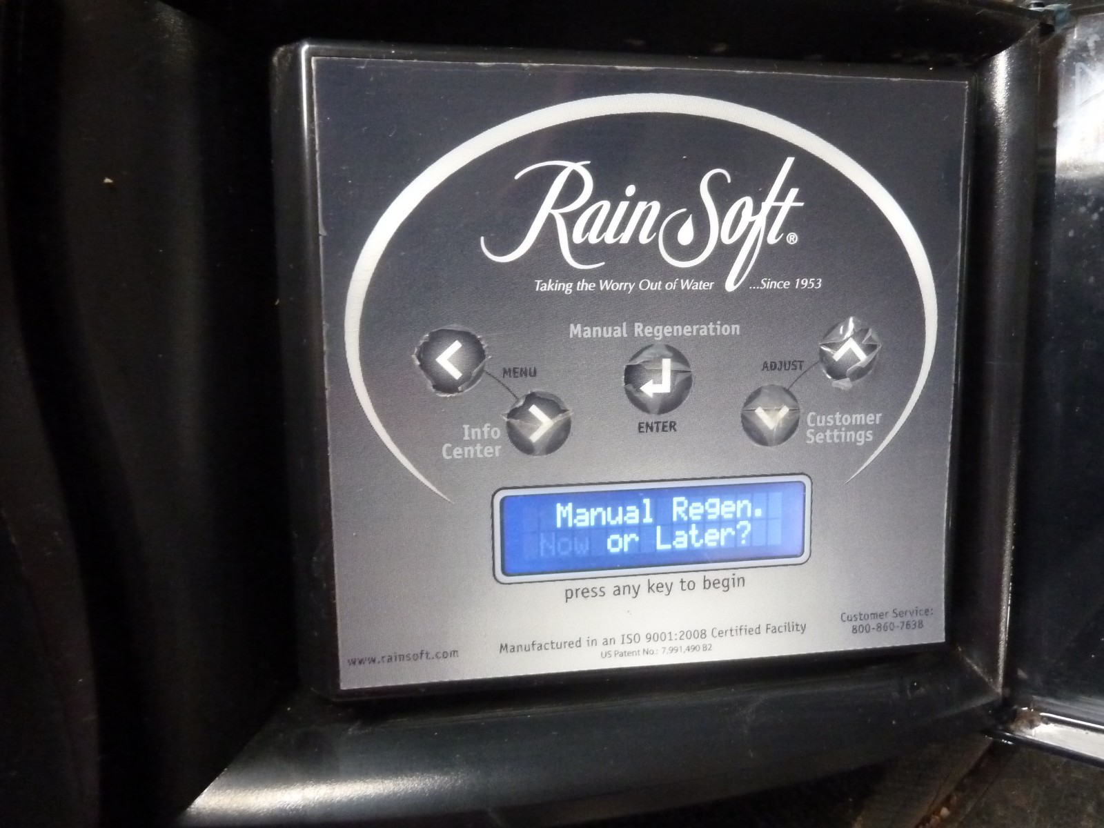 Rainsoft EC4 52238 Water Softener Controller Panel /Display Console