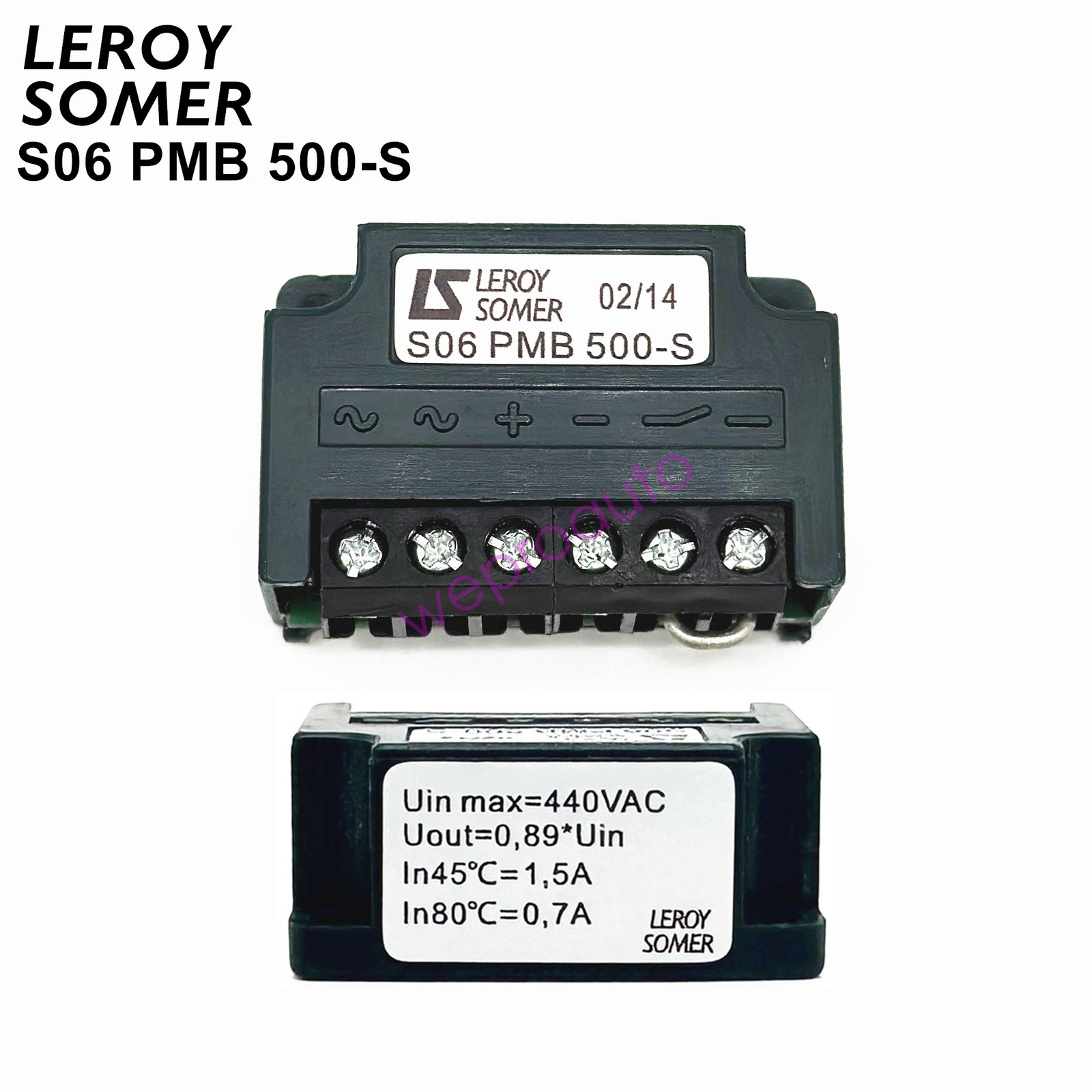 LEROY SOMER S06 PMB 500-S 440VAC full-wave rectifier module