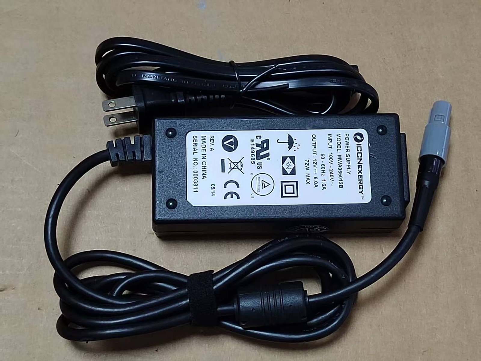 USD 4-Pin Power Supply for KCI ACTIVAC Negative Pressure Therapy Systems Adapter