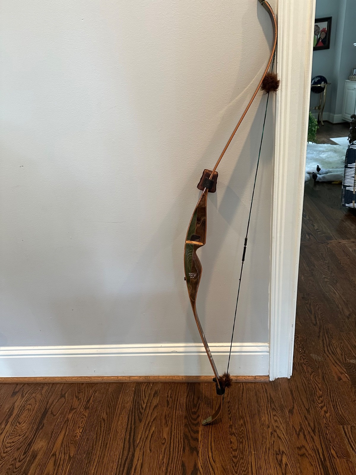 Bear Archery Green Grizzly AMO-58" 50# Bow w/ Arrows & Leather Quiver