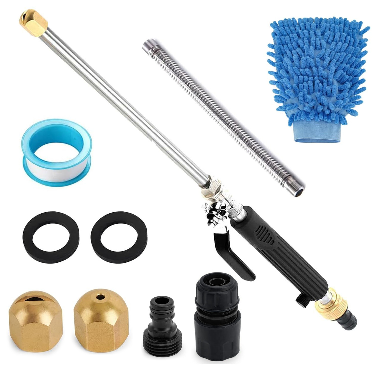 High Pressure Power Washer Wand Watering Sprayer Cleaning Tool for Gutter Patio