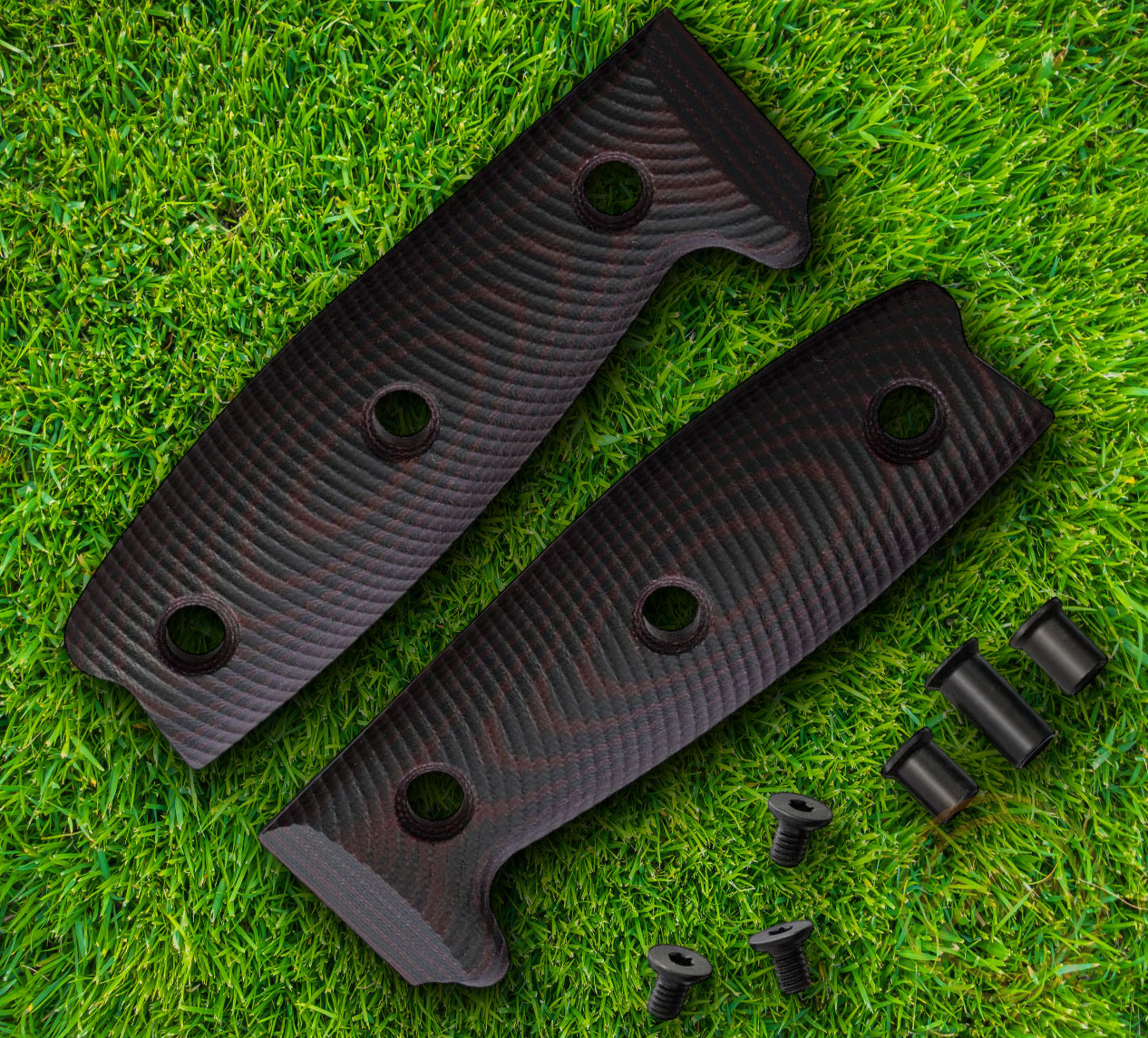 ESEE Handle For ESEE 4 Fixed Blade Knife Black/Red G10 Included Hardware USA