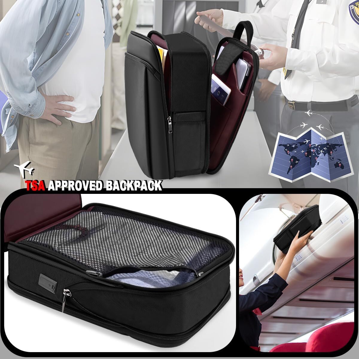 Ultra-thin Expandable Laptop Backpack Anti-theft Business Travel Laptop Bag