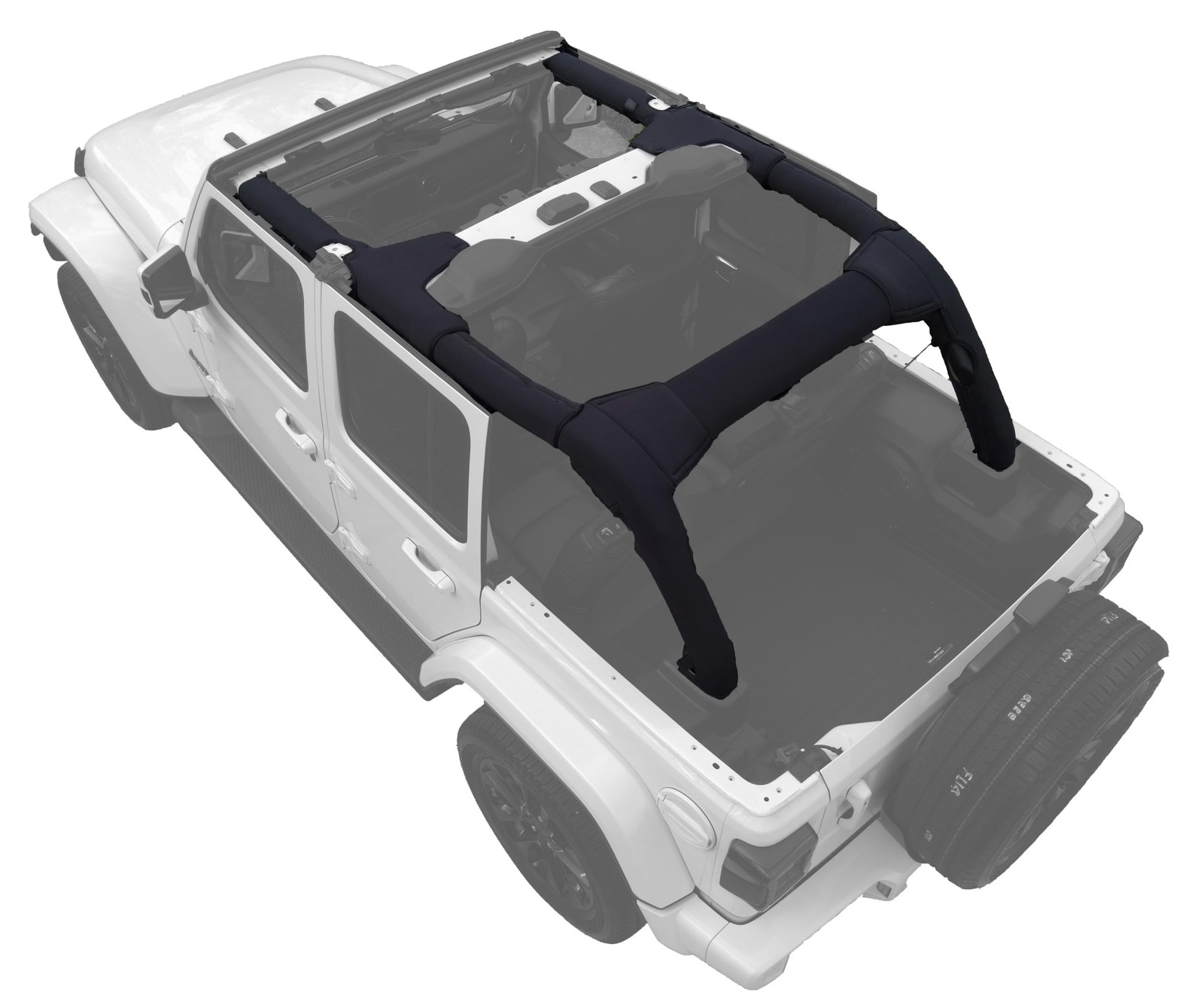 Koverz Roll Bar Cover Set Compatible with Jeep Wrangler JL Unlimited 4-Door J...