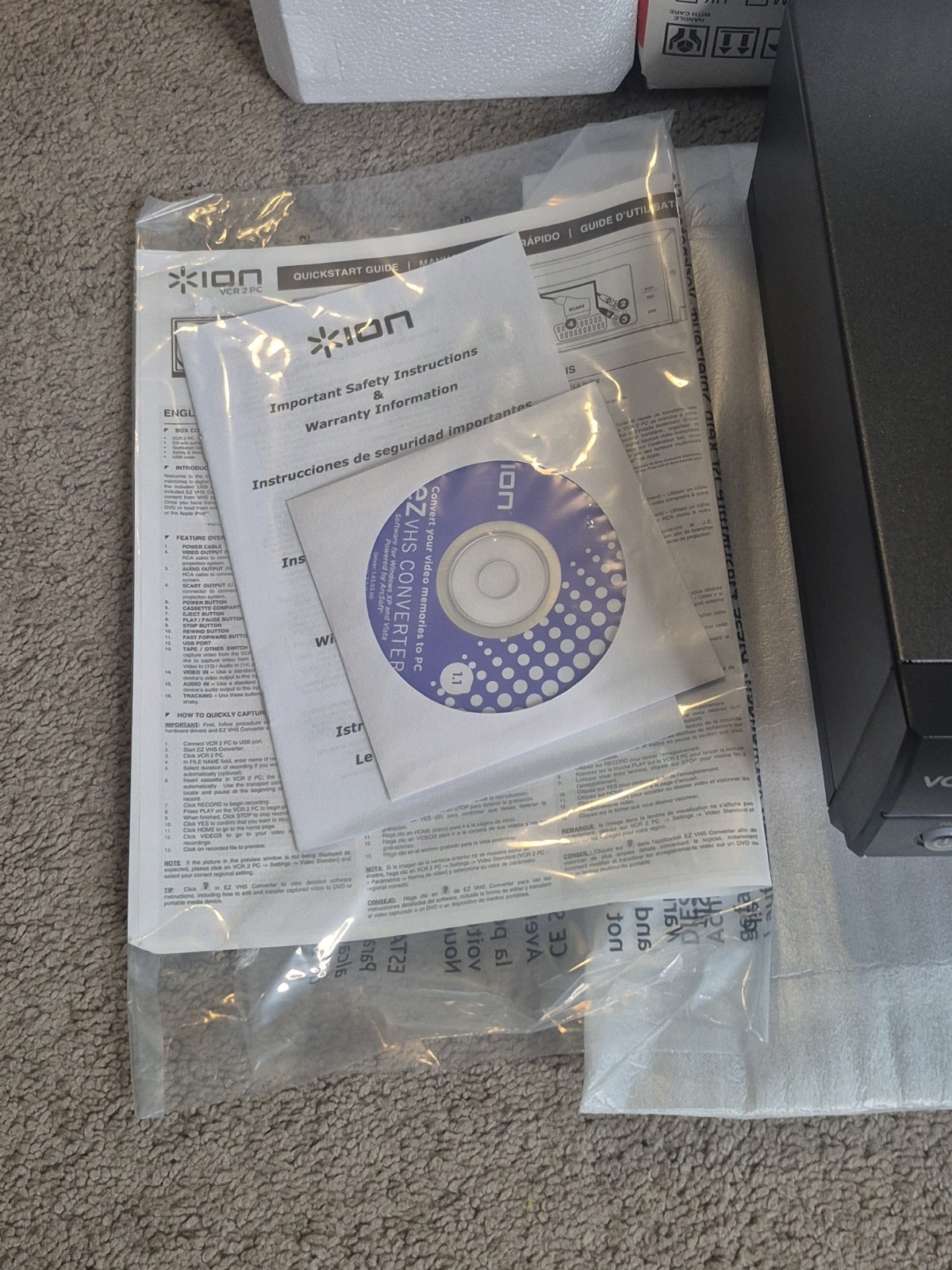 ION VCR 2 PC USB VHS Video to Computer Conversion System