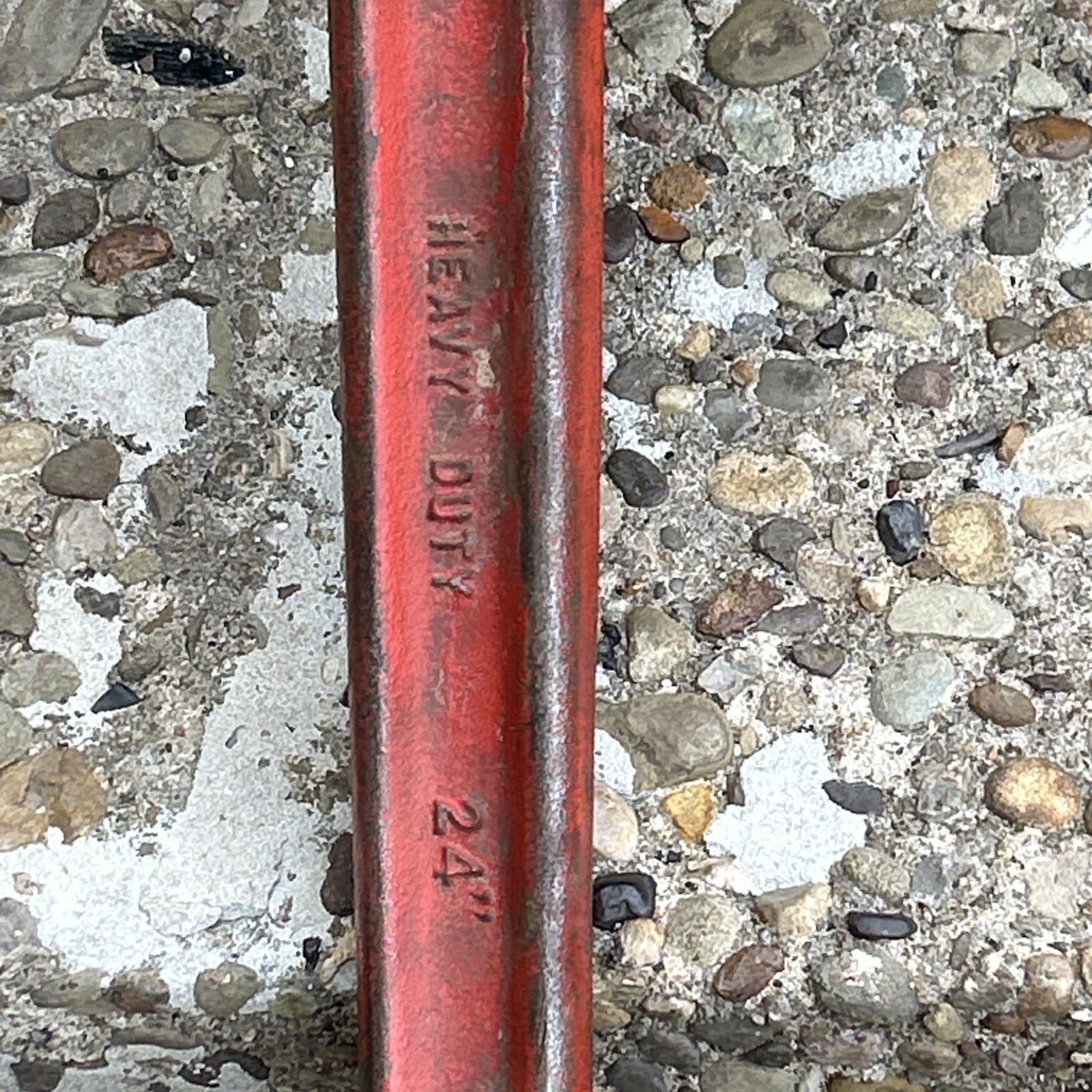Ridgid 24" Heavy Duty Pipe Wrench Red RIGID Made In USA Vintage