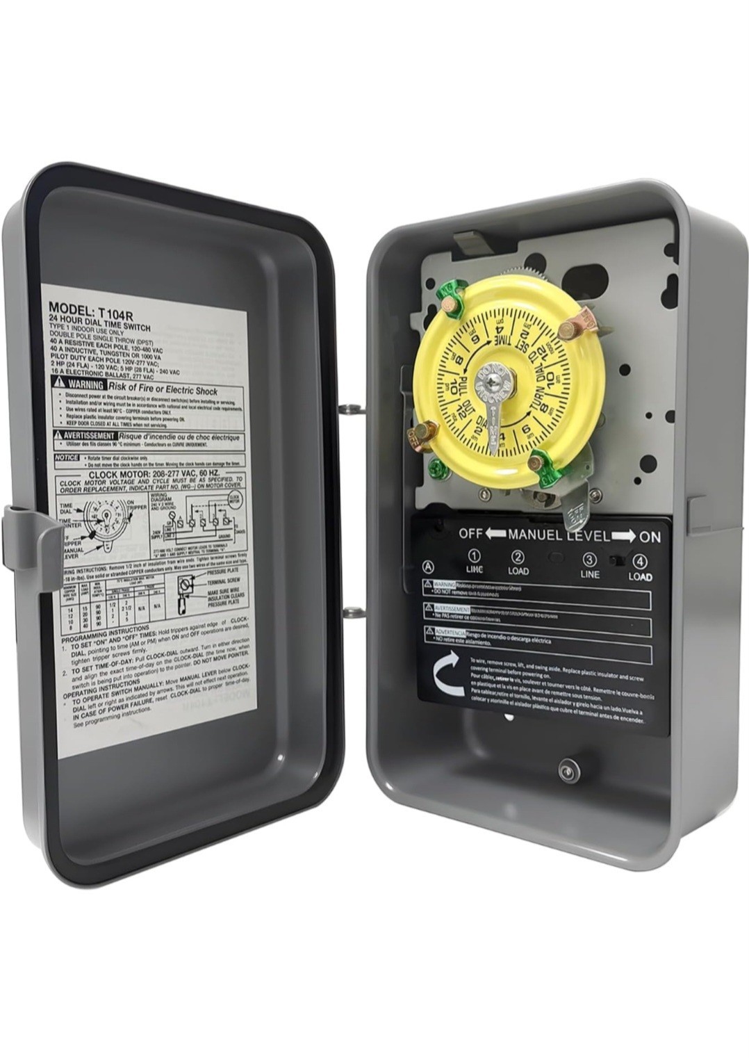 Intermatic T104R 24 Hour Mechanical Timer Switch 208 277V 40A