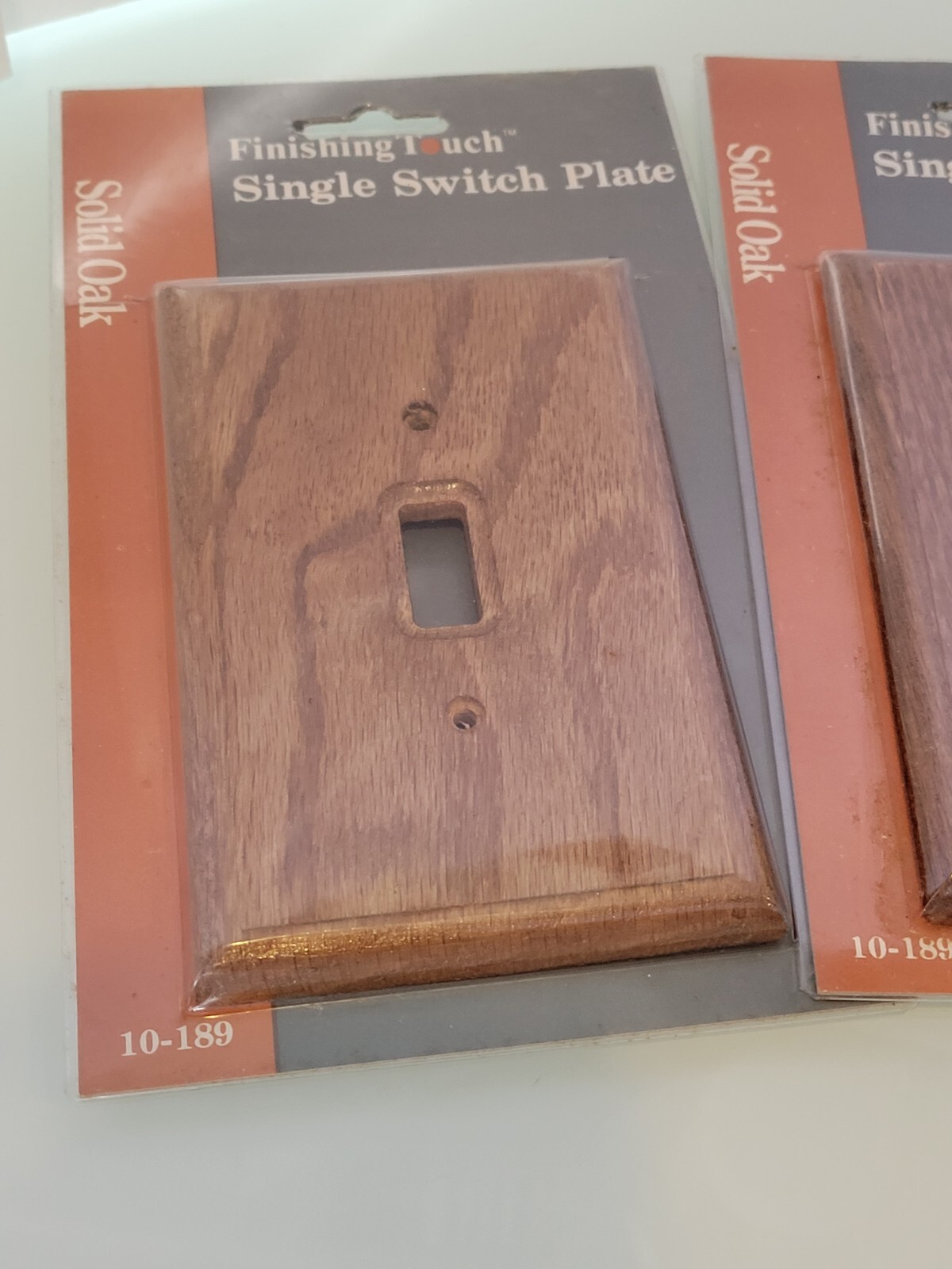 (3)Lockwell Finishing Touch Solid Oak Single Light Switch Plates 10-189, New