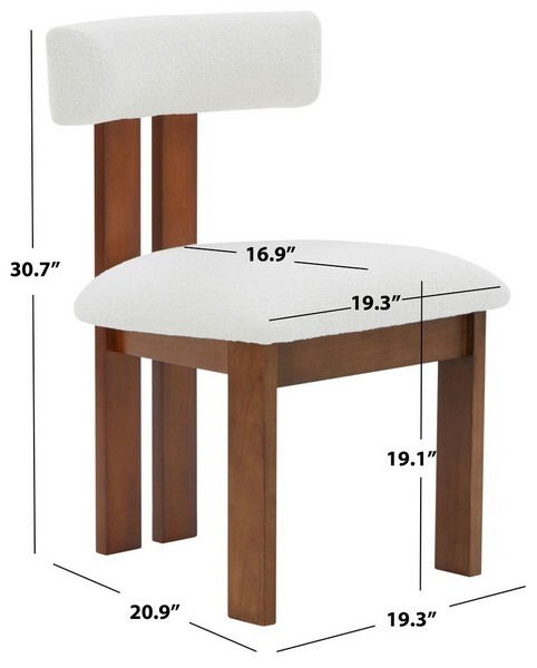 Safavieh MACEY BOUCLE DINING CHAIR, Reduced Price 2172754022 SFV4859A