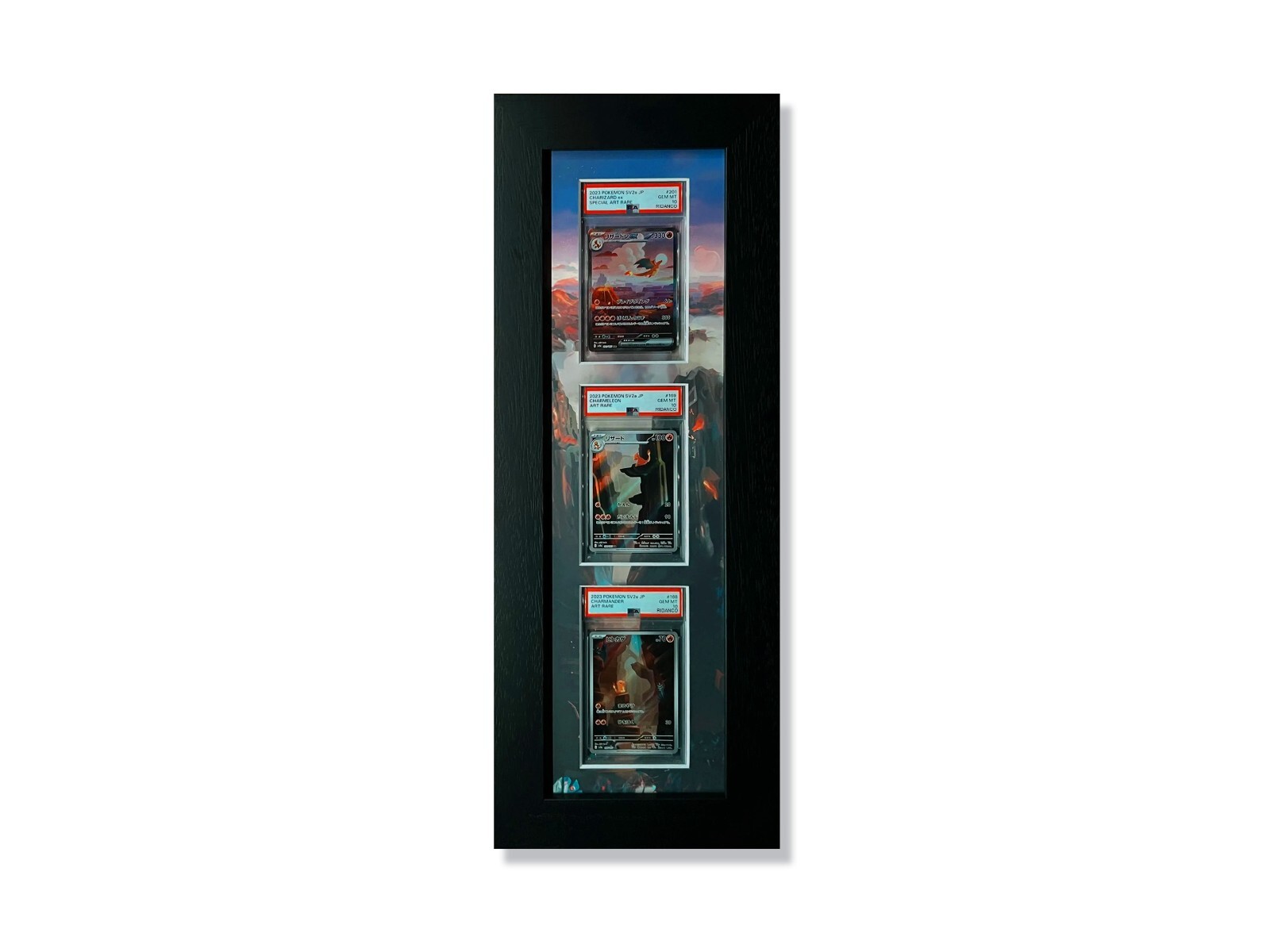 Ridanco 3 PSA Extended Art Print 151 Fire Starter Evoultions Graded Card Frame