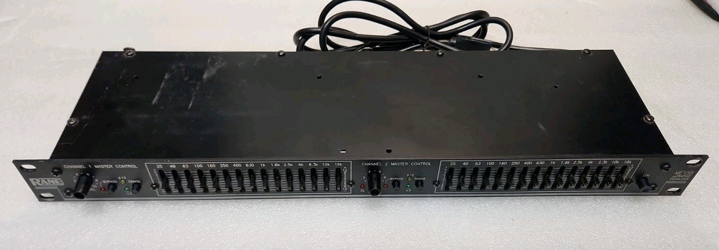 Rane ME 15B Graphic Equalizer 2 Channel Rackmount Pro Audio EQ Tested Works