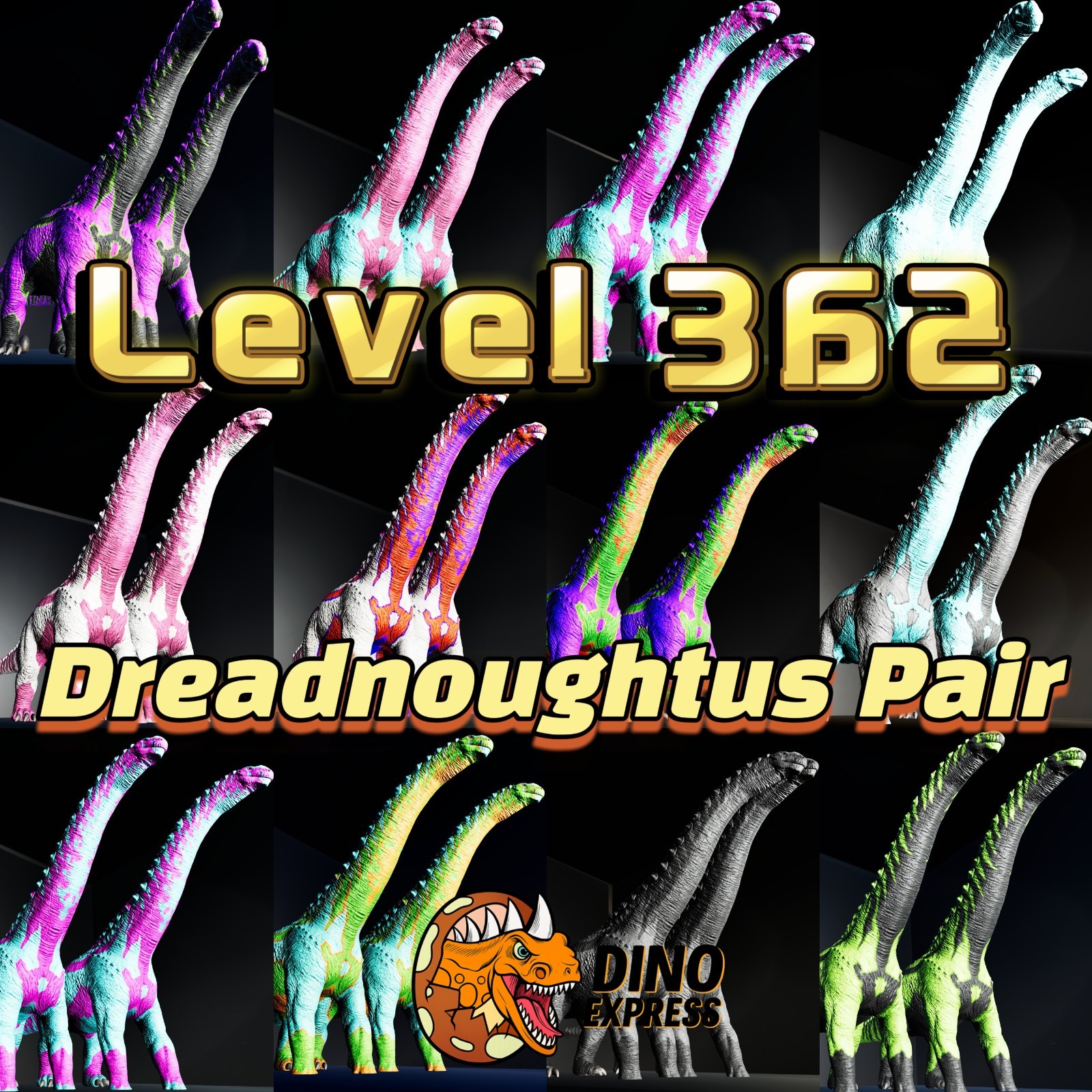Level 362 Dreadnoughtus Pair ARK🦕 Survival Ascended ASA PVE PC/XBOX/PS