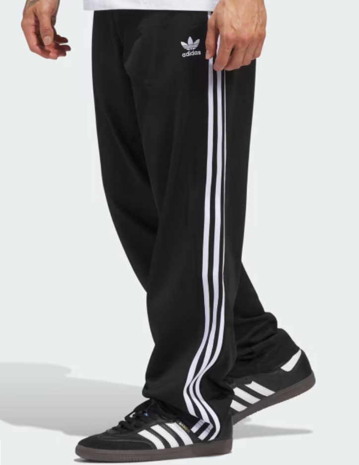 Adidas Firebird Trackpants Mens Black/White Stripe - IJ7055