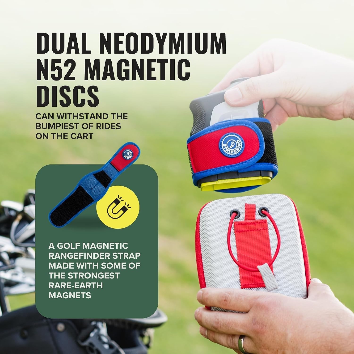 2.0 Slim Magnetic Strap for Golf Rangefinder - Buckle-less Design & Super Strong