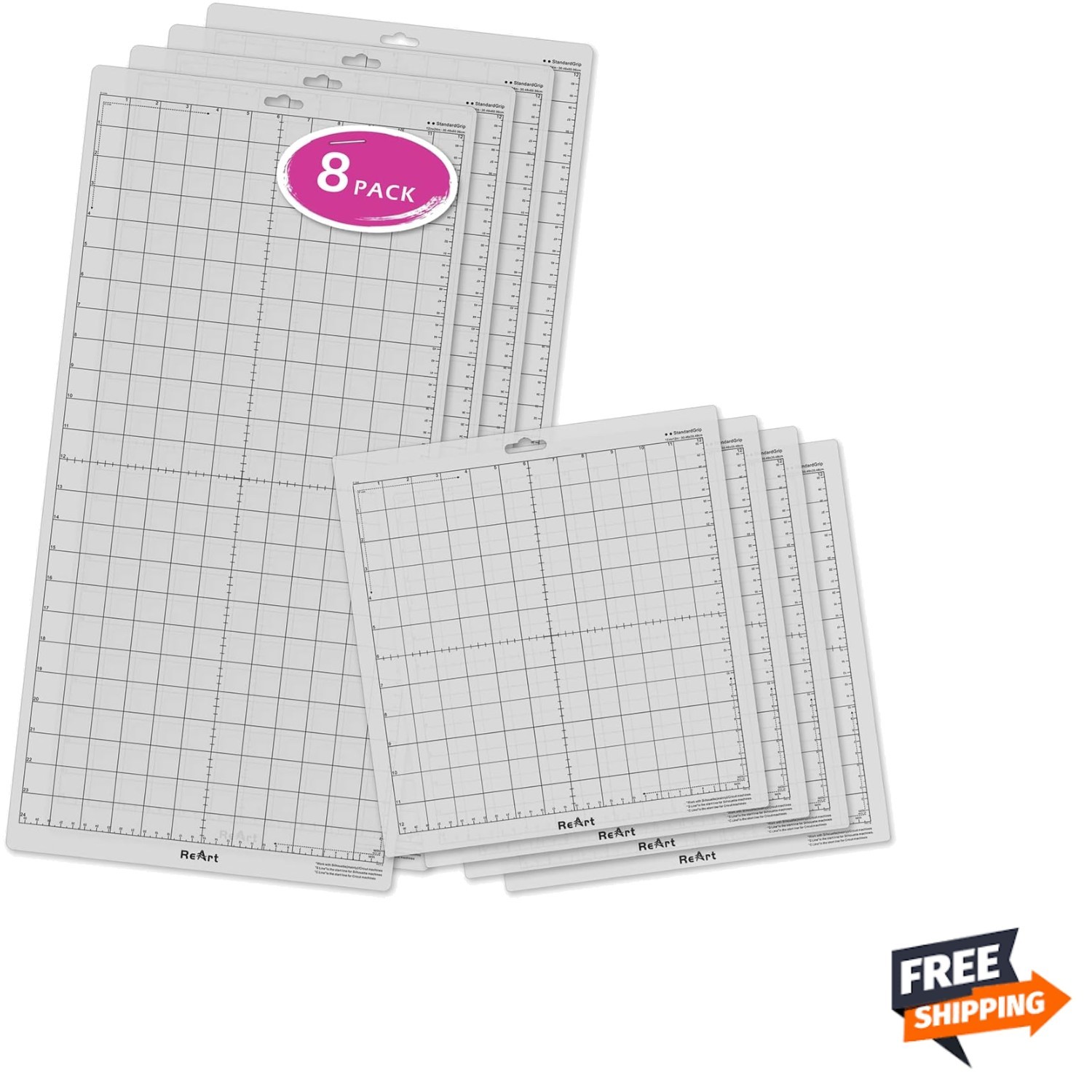 Standard Grip Cutting Mat for Silhouette Cameo - 12" x 24" 4 Pack 12"x12" 4 P...
