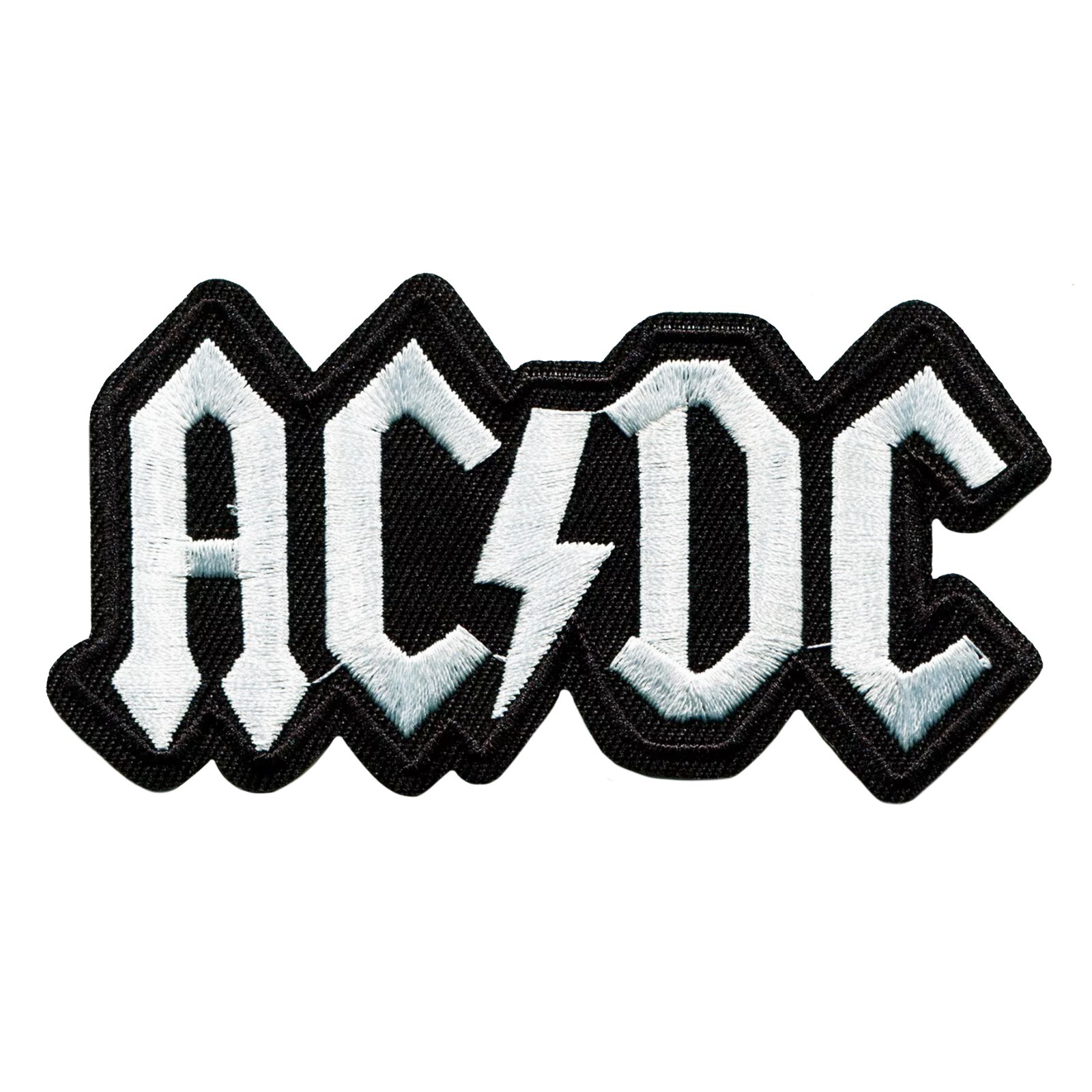 AC/DC Logo Embroidered Iron-On Patch Classic Rock Band Applique