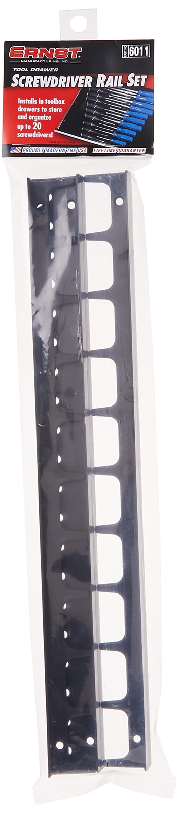 Ernst Screwdriver Rail Set 20 Tool Black 6011black