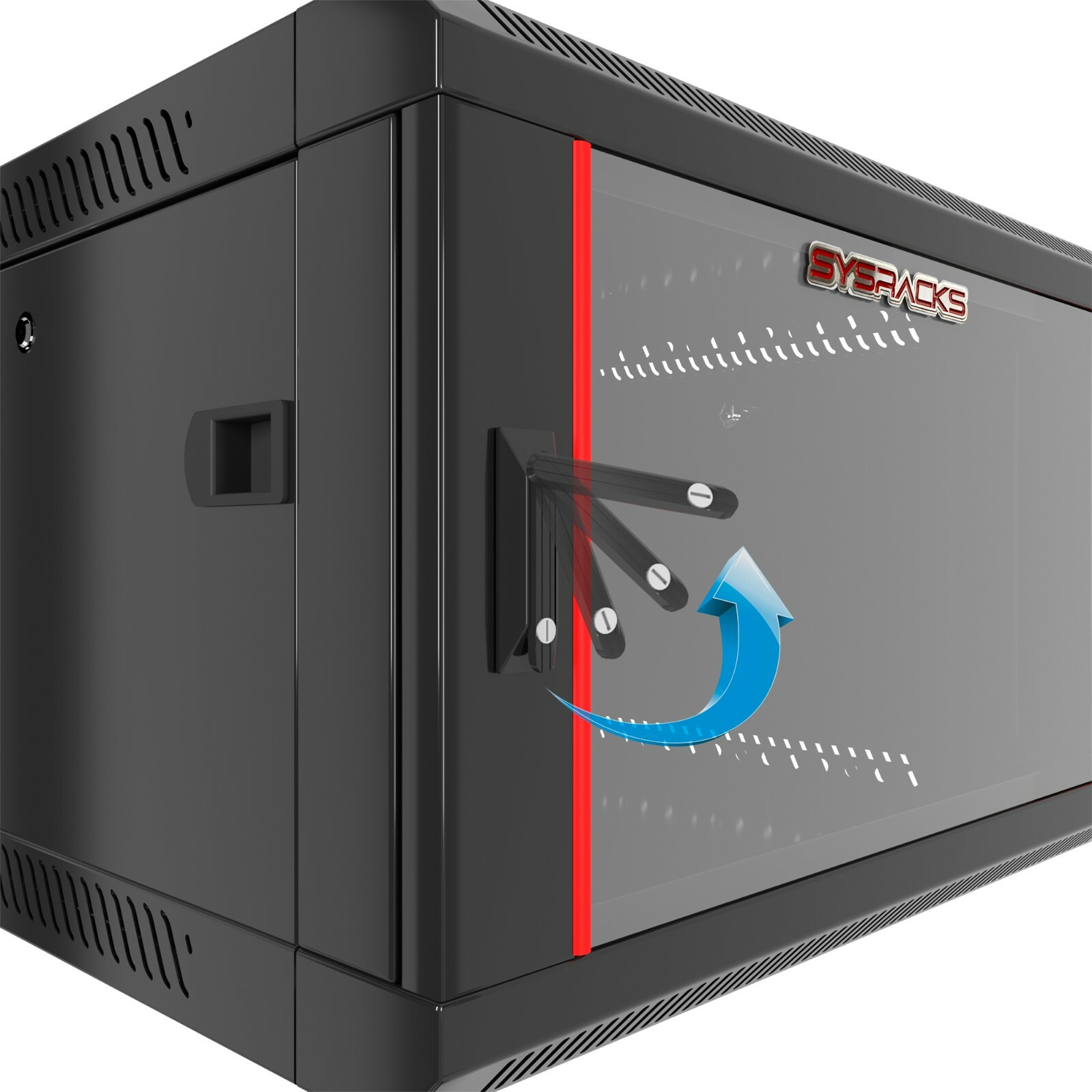 Server Rack 9U Wall Mount Cabinet Locking Networking Data Enclosure Glass Door