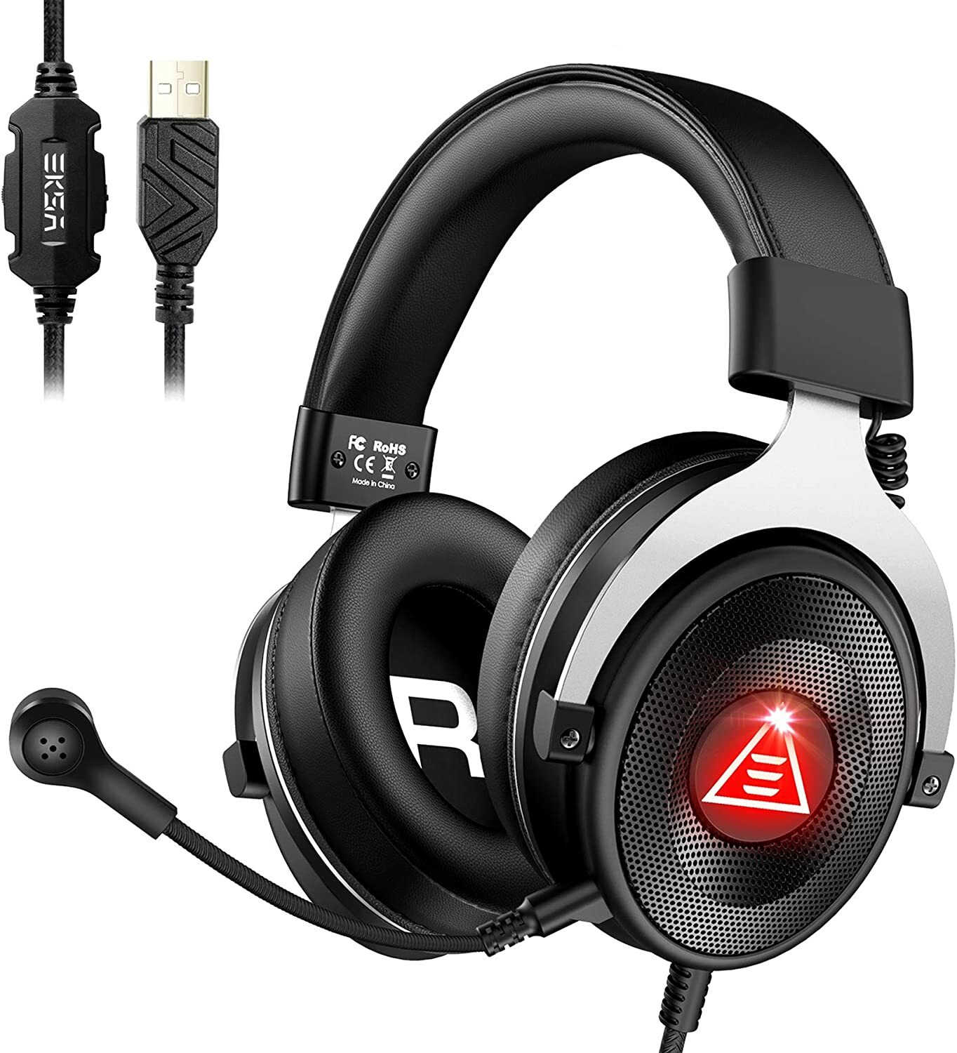 EKSA E900 Plus Gaming Headset with Mic 7.1 Surround Sound Noise Canceling