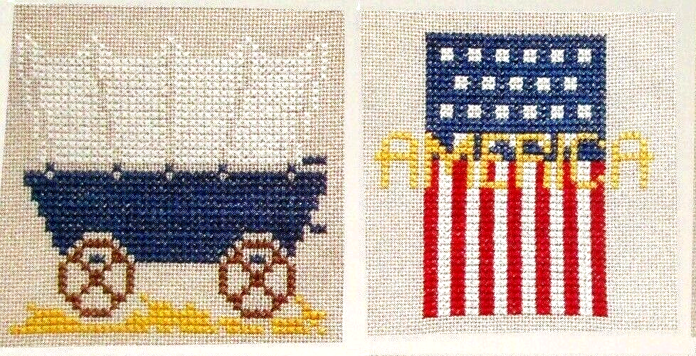 American Sampler Afghan 4 Parts Bag Designs Hummingbird CROSS STITCH PATTERNS