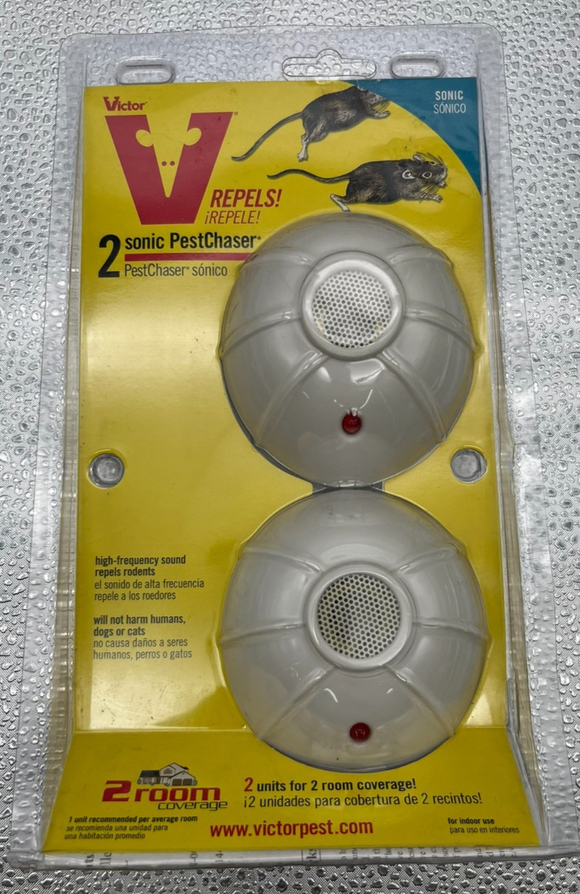 Victor Sonic Pestchaser M692 Rodent Repeller 2Room Pack High Frequency New