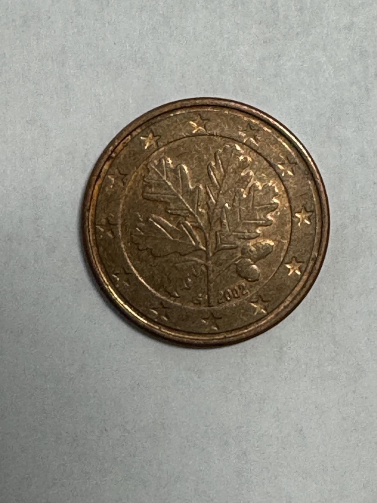 2002-G Germany 5 Euro Cents Coin Germany Coin Oak branch