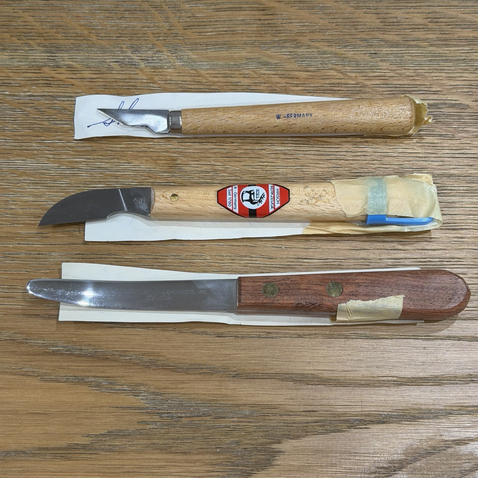 Hirsch  Wood Carving Knife With 2 Other Carving Knifes Unknown Brands