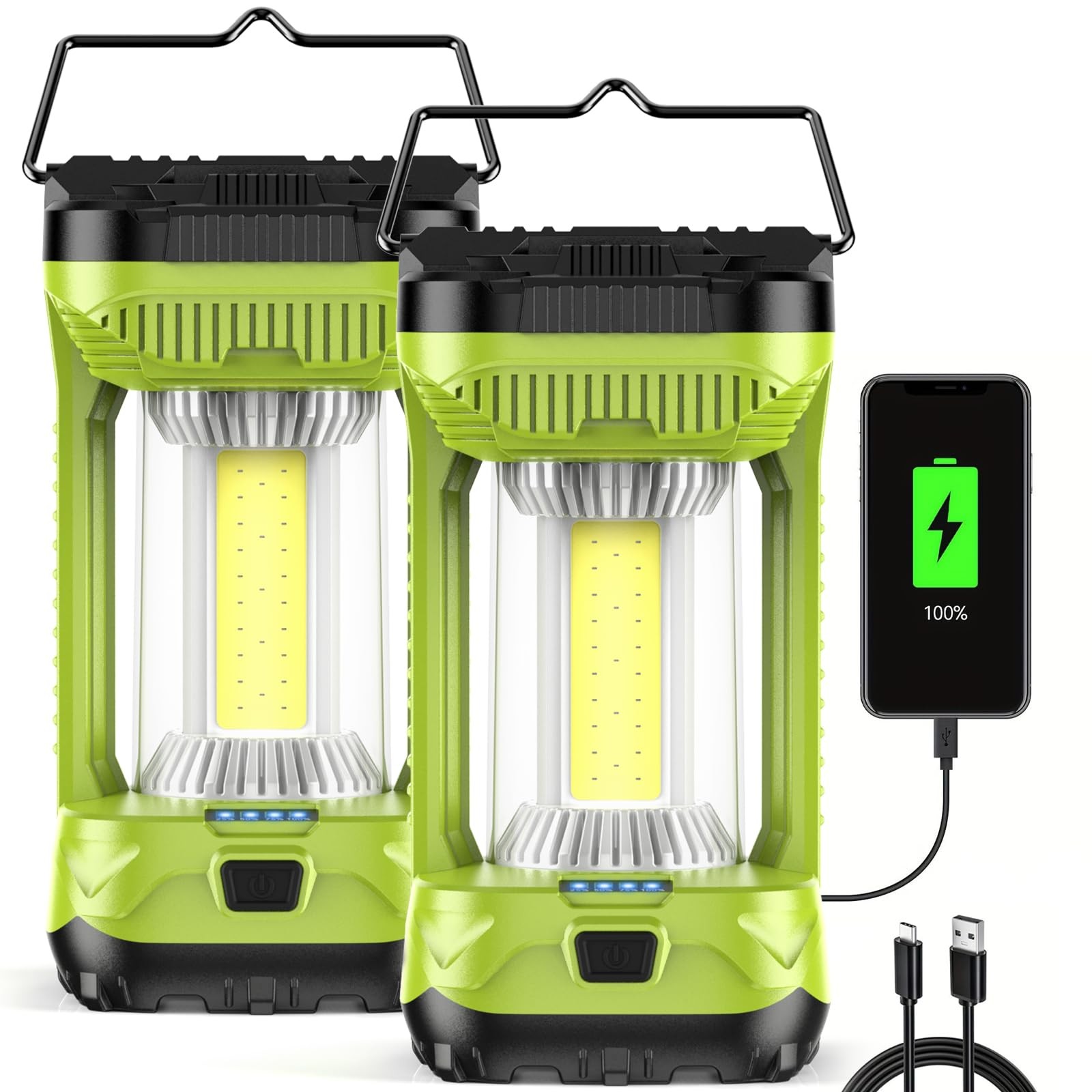 Camping Lantern Rechargeable, 4000LM Lanterns for Power Outages, 4600mAh Supe...