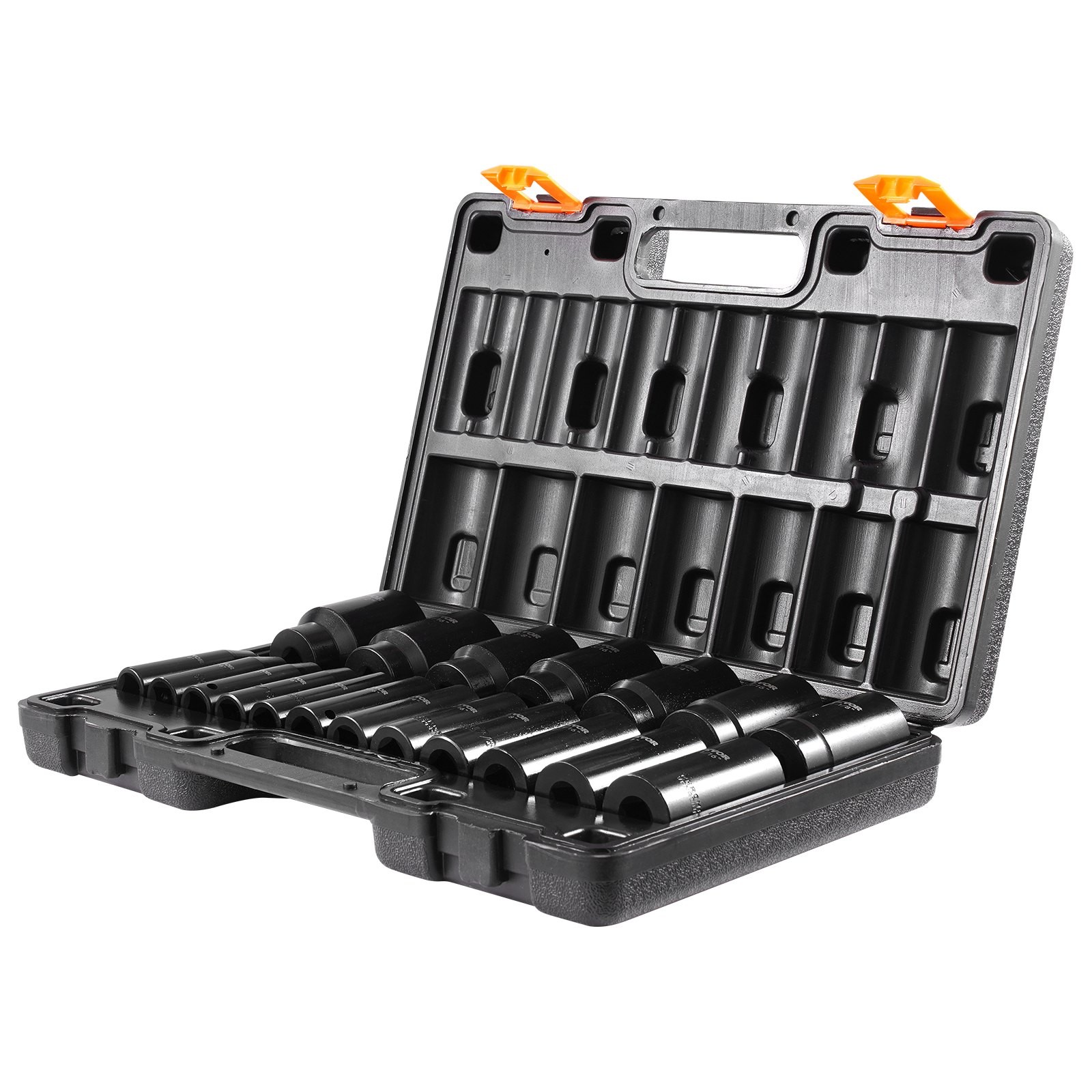 VEVOR Impact Socket Set,1/2" 19 Piece Impact Sockets,Deep Socket,6-Point Sockets