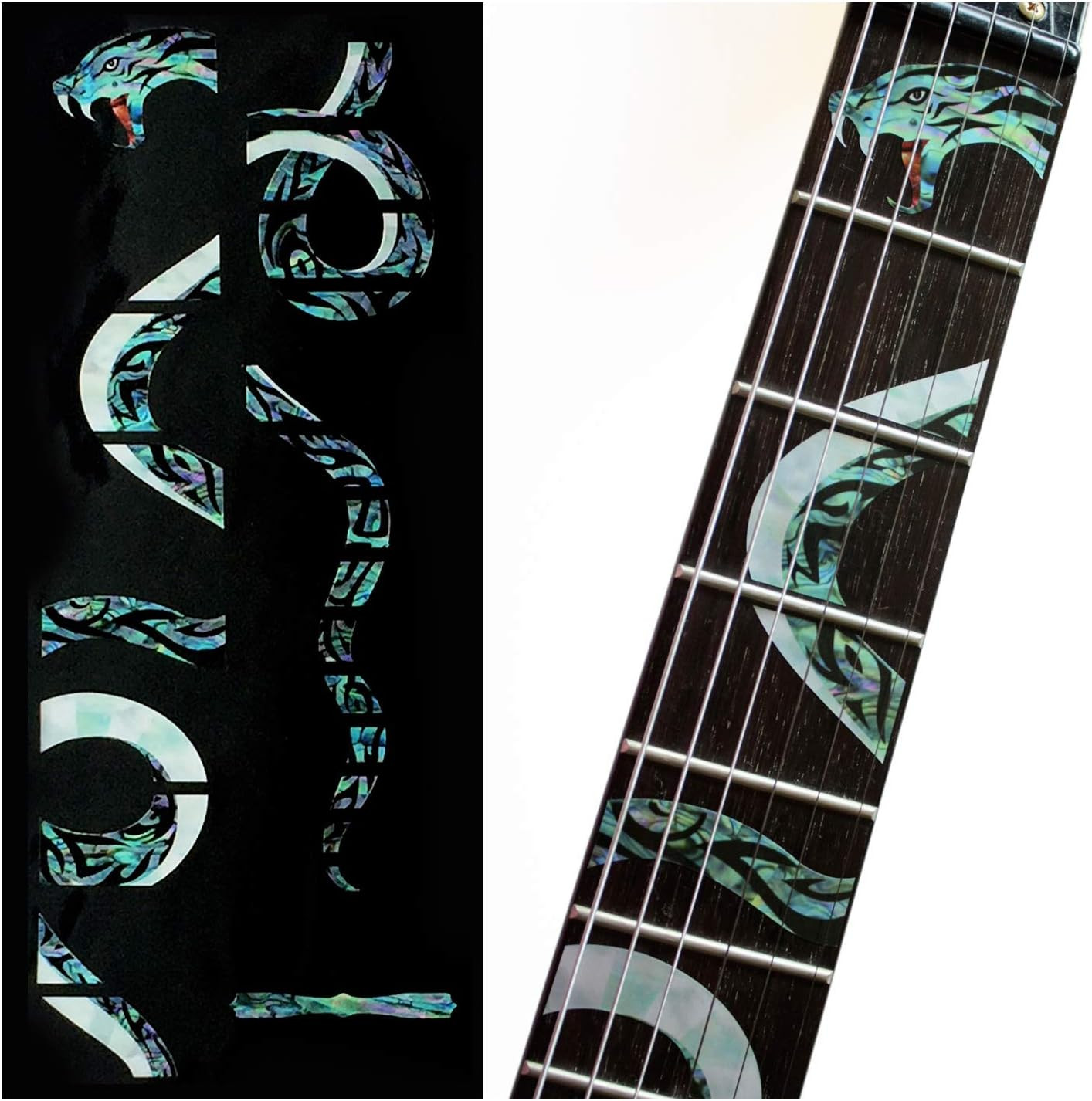 Abalone Snake Guitar Fingerboard Fretboard Inlay Sticker Decal