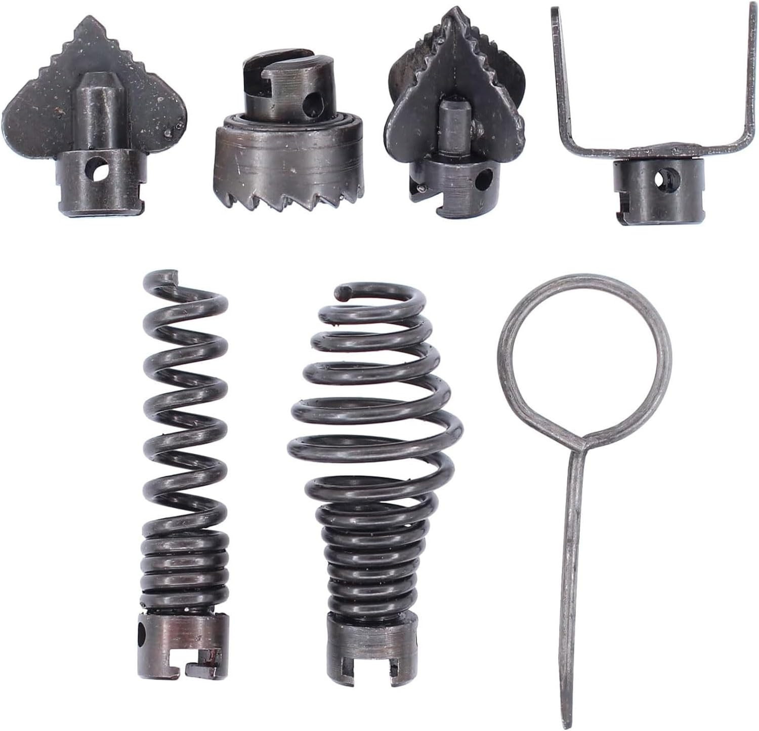 Drain Cleaner Combination Cutter Heads Set7PCS Drain Snake Drill Attachment ...