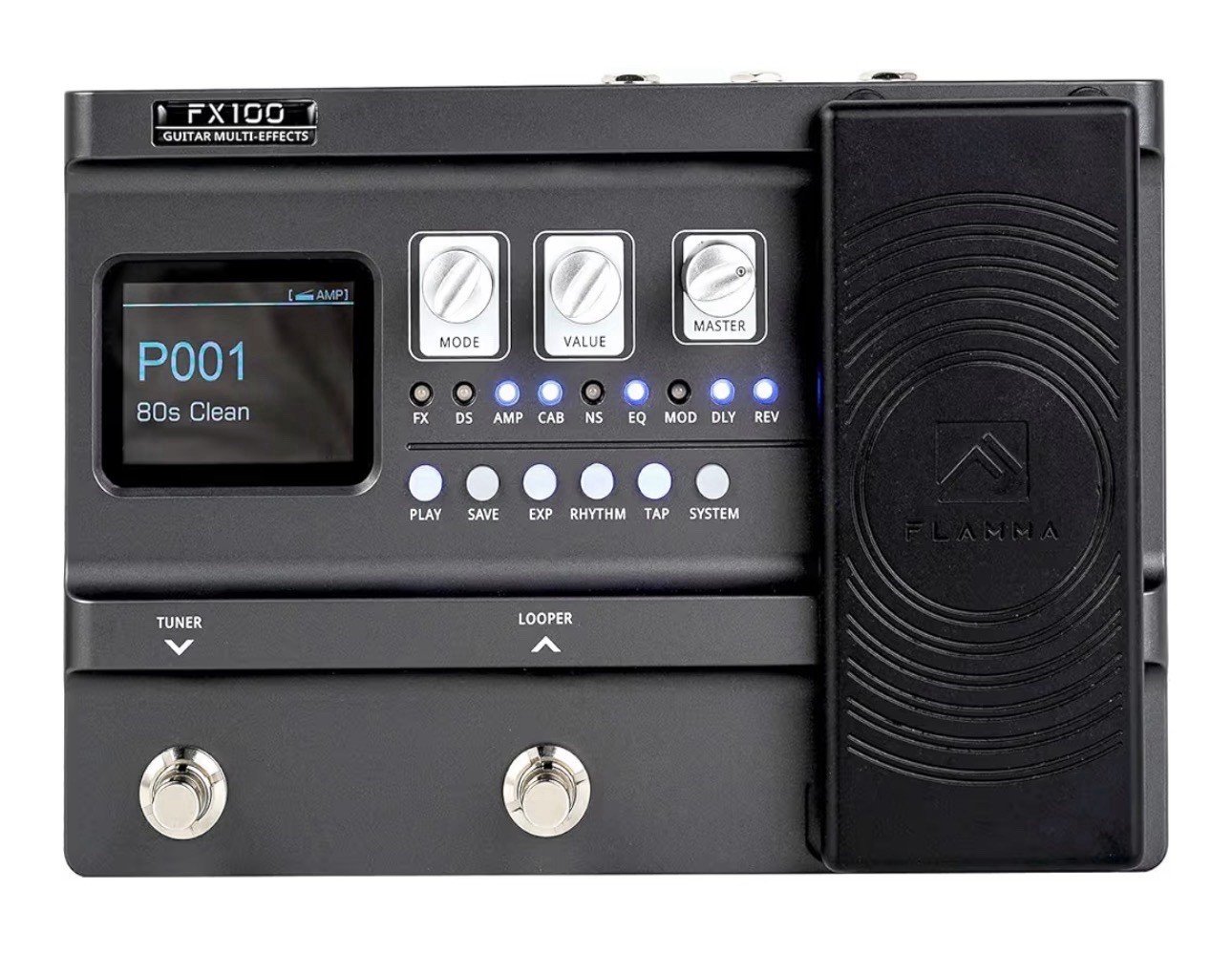 FLAMMA FX100 Guitar Multi-effects Pedal with 55 Amp Models 151 Built-in Effect