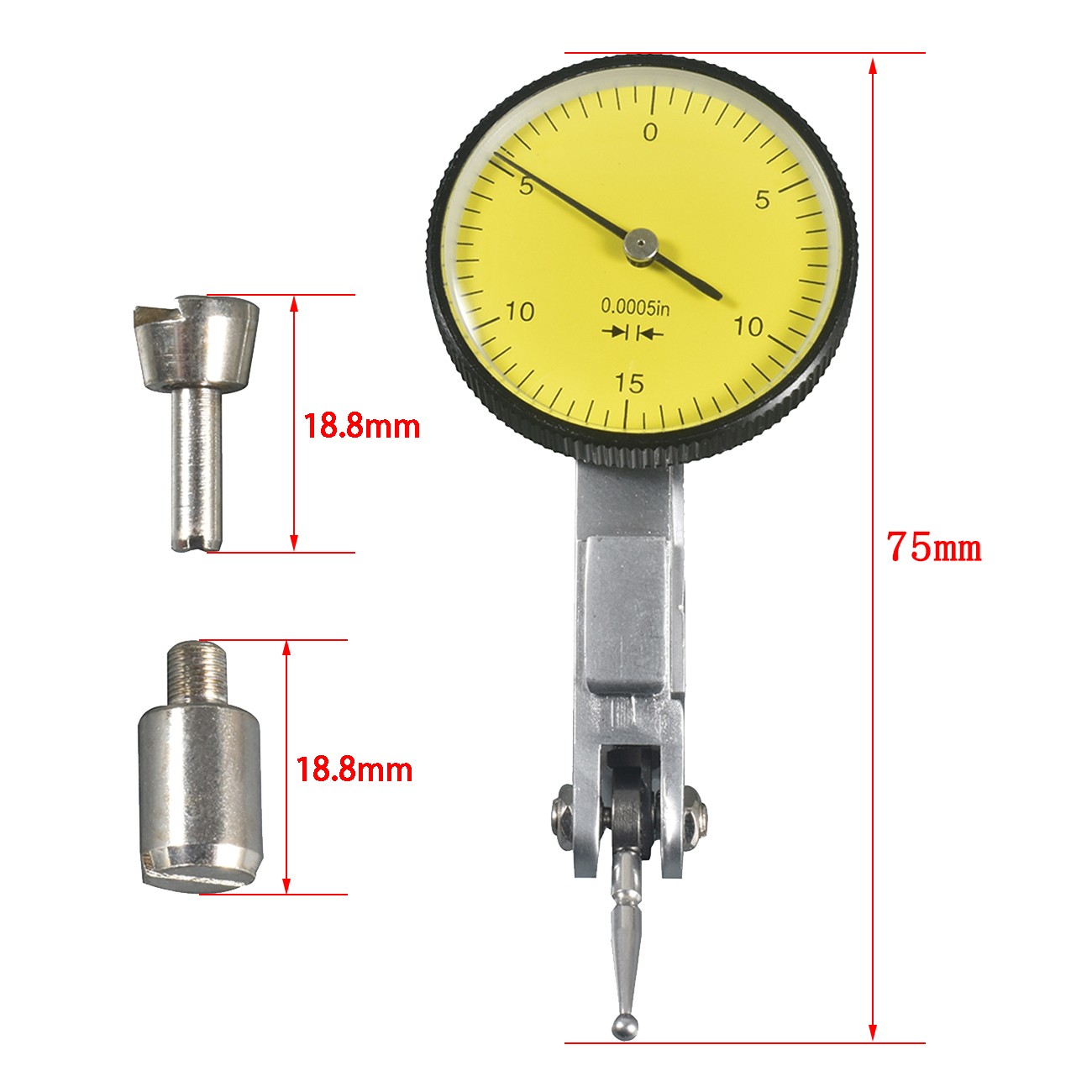 Dial Test Indicator 0.030" range 0.0005" Reading 0--15-0 Precision Machine Setup