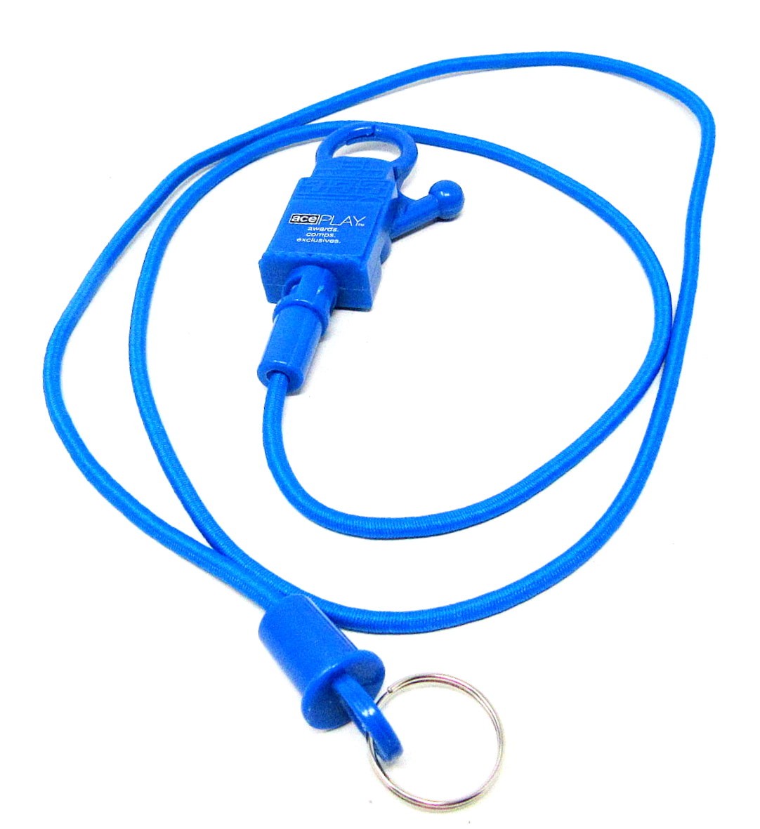 Stratosphere Casino Lanyard Blue Spiral Cord Coil Player Card Las Vegas NV