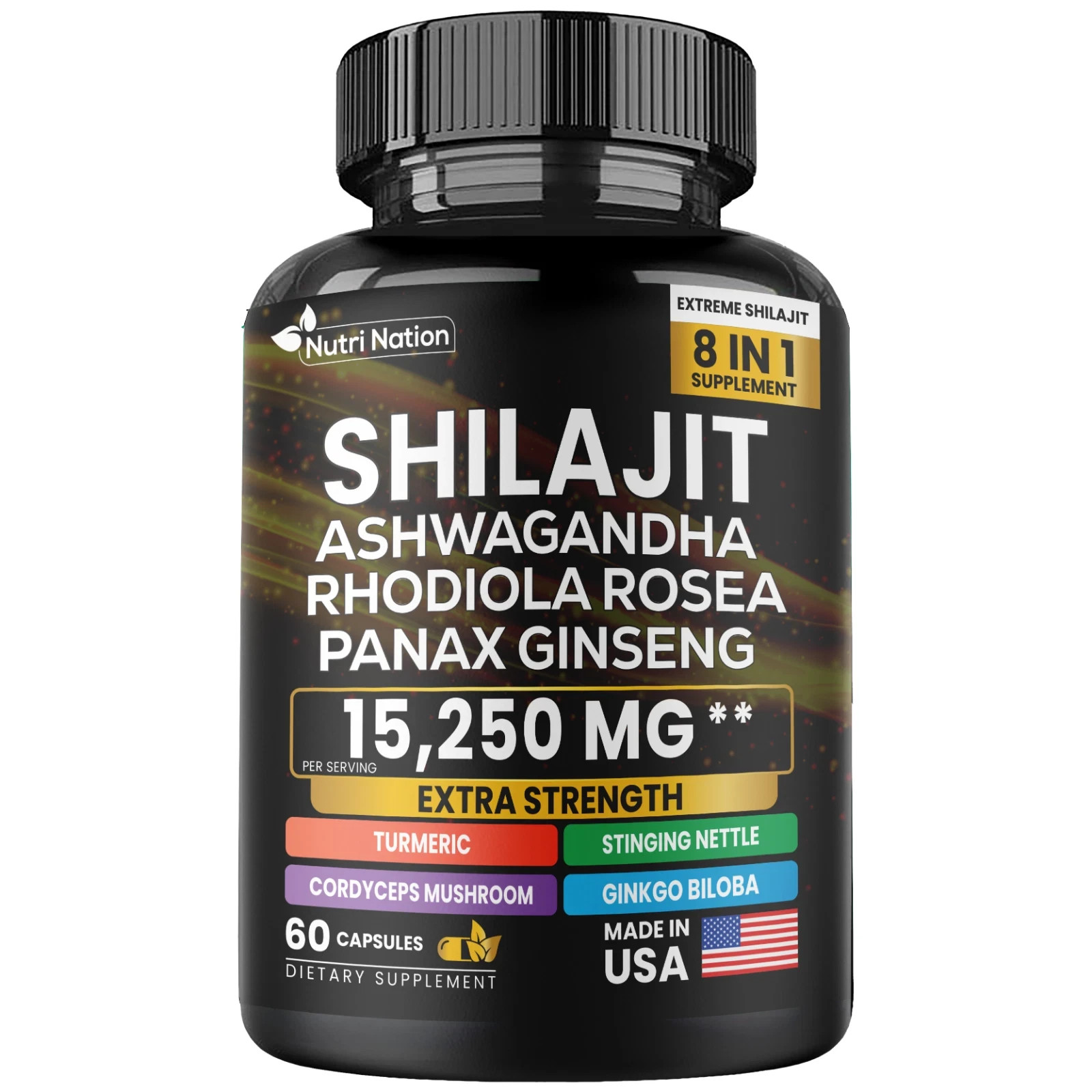 Shilajit Multivitamin (Turmeric, Ashwagandha, Ginger, Cordyceps Mushrooms) - US.