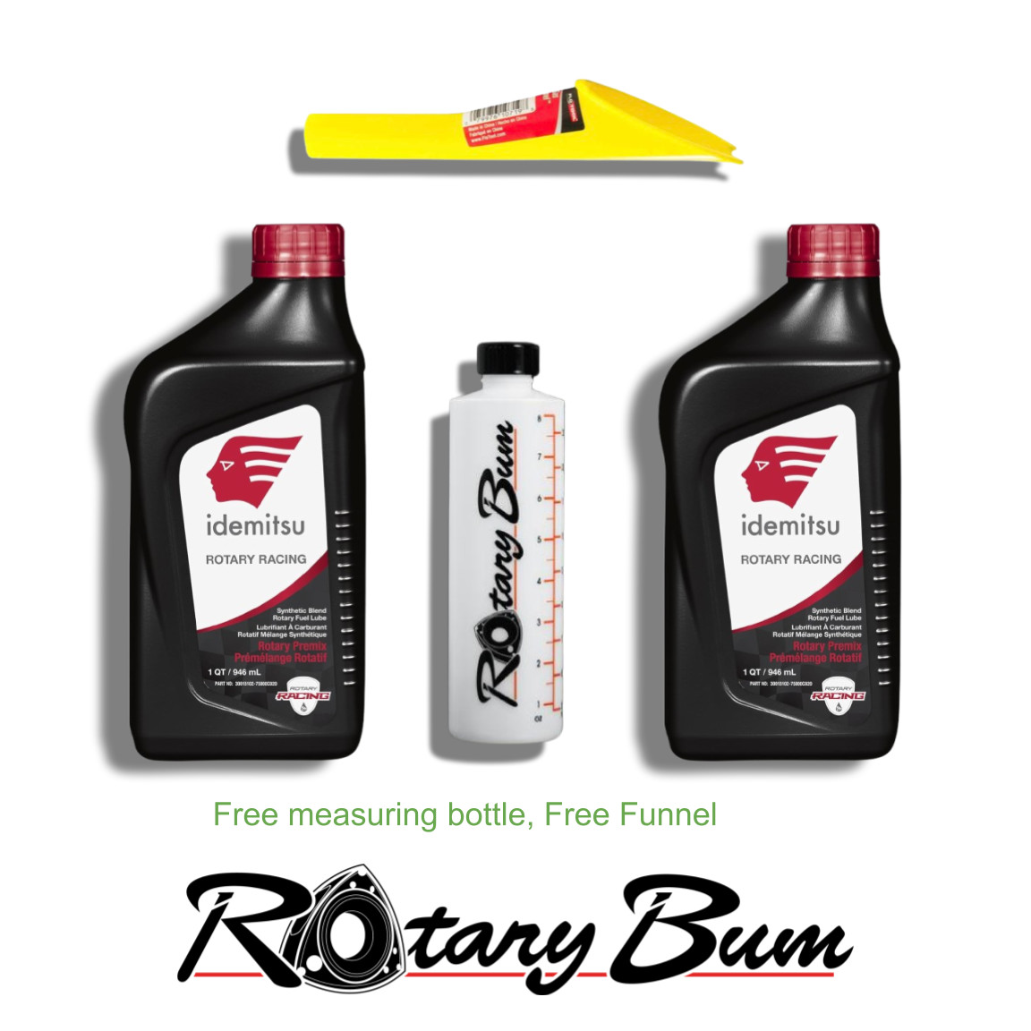 Idemitsu(2QT) Rotary Engine Premix, Free Bottle & Funnel($6 Value)
